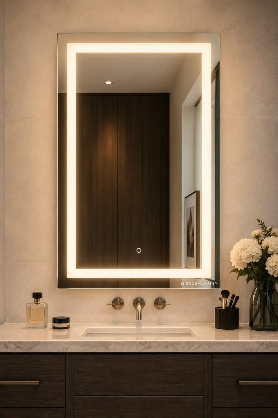 Classic Rectangle LED mirror design