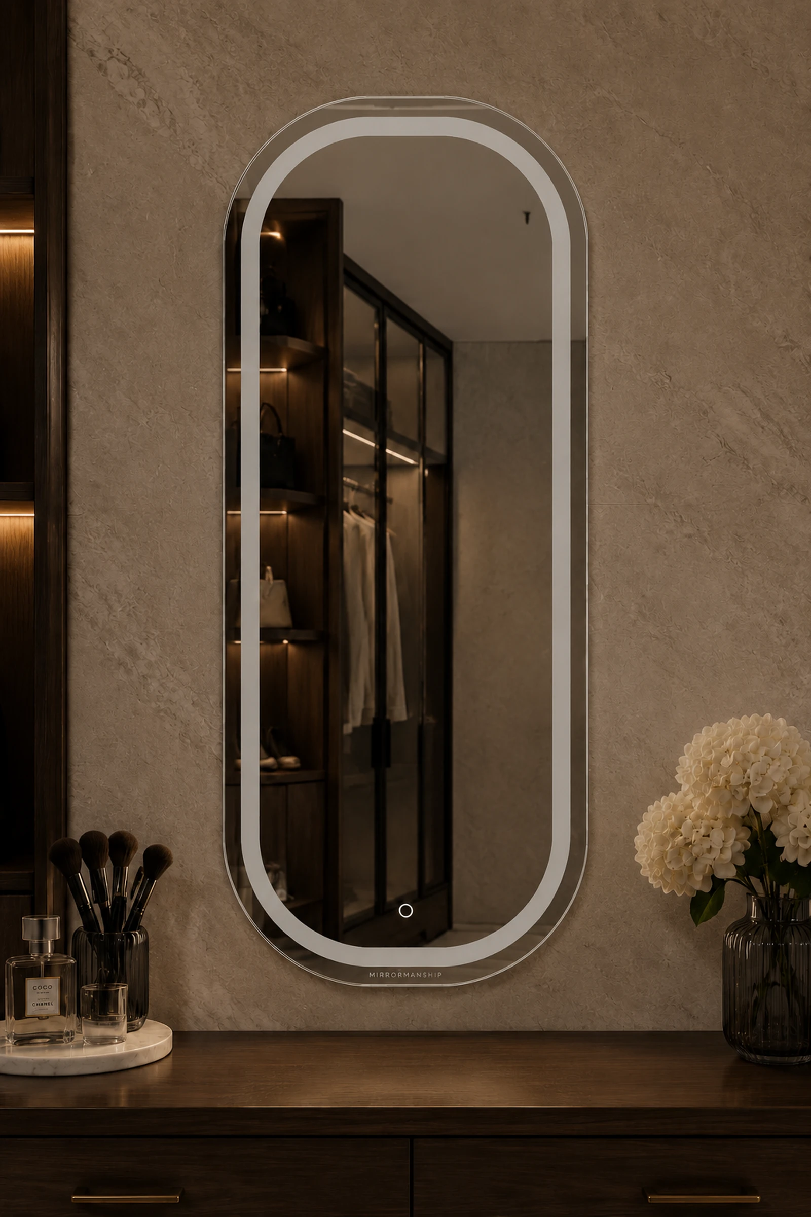 55 × 24 · Lights OFF · Touch ON